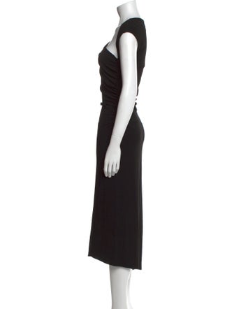Max Mara Pianoforte One-Shoulder Midi Length Dress