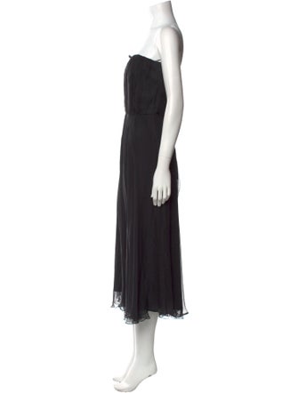 Max Mara Pianoforte Silk Midi Length Dress