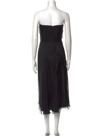 Max Mara Pianoforte Silk Midi Length Dress
