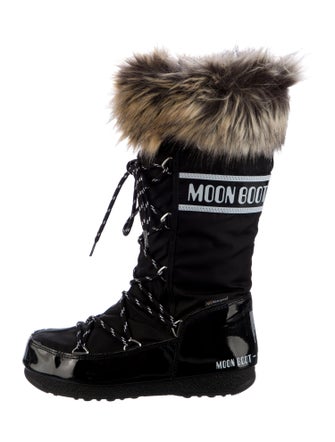 Moon Boot Nylon Graphic Print Lace-Up Boots