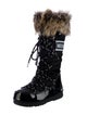 Moon Boot Nylon Graphic Print Lace-Up Boots