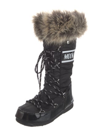 Moon Boot Nylon Graphic Print Lace-Up Boots