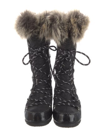 Moon Boot Nylon Graphic Print Lace-Up Boots