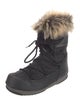 Moon Boot Nylon Faux Fur Trim Lace-Up Boots
