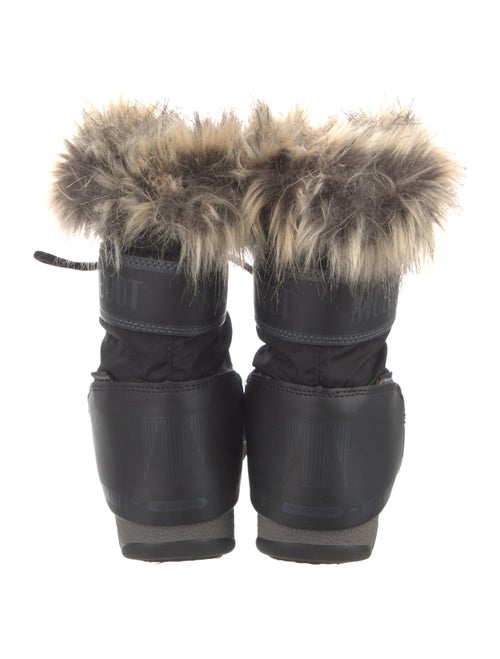 Moon Boot Nylon Faux Fur Trim Lace-Up Boots