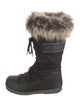 Moon Boot Nylon Fur Trim Lace-Up Boots