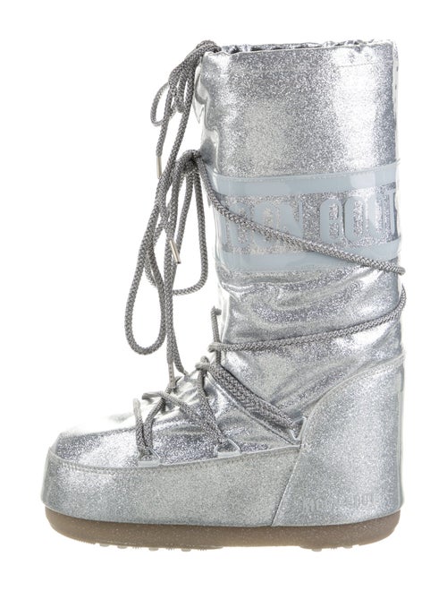 Moon Boot PVC Animal Print Lace-Up Boots