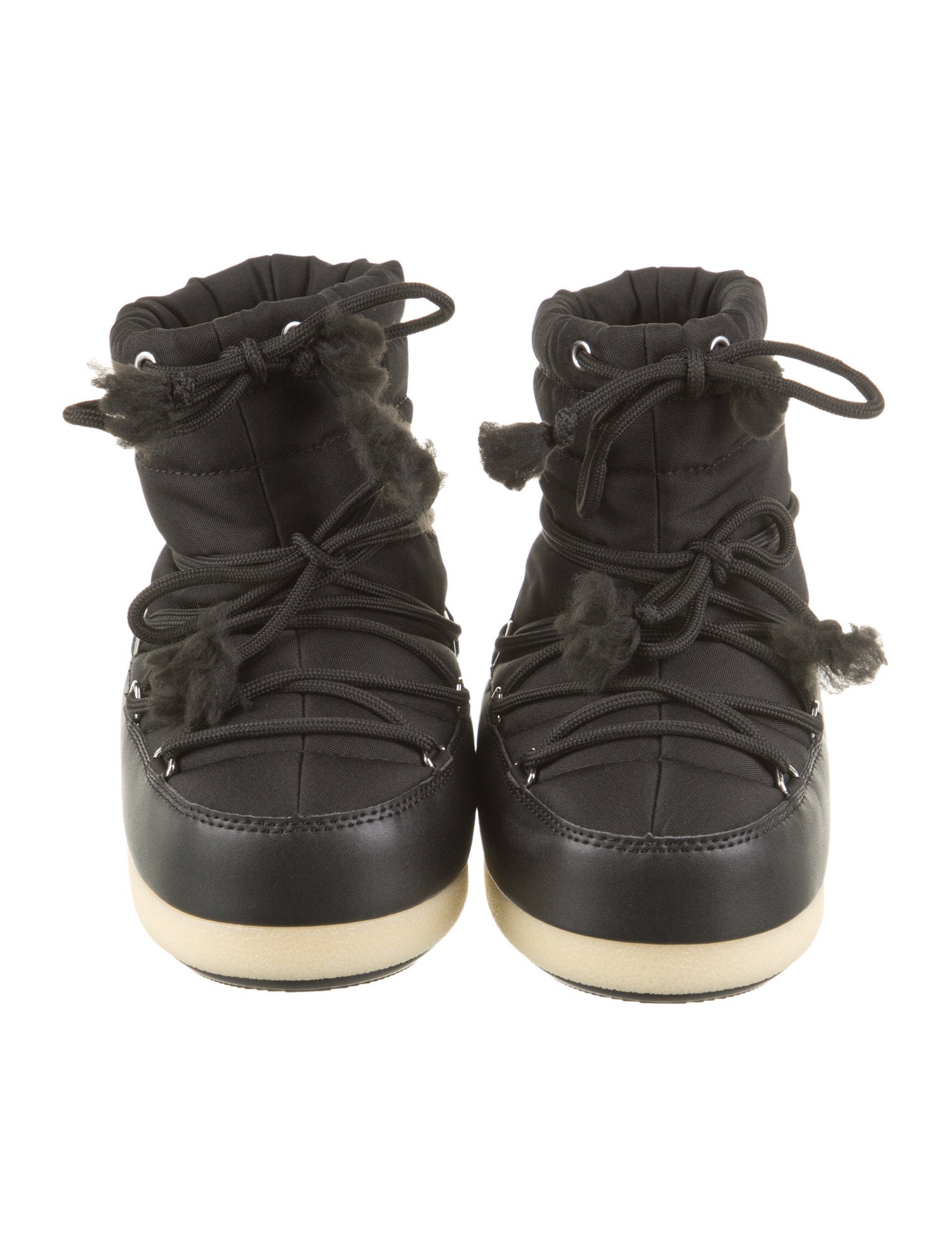 Moon Boot Girls' Leather Trimmed Ankle Boots w/ Tags