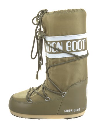 Moon Boot Nylon Graphic Print Lace-Up Boots