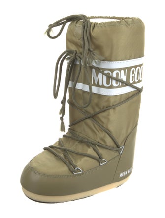 Moon Boot Nylon Graphic Print Lace-Up Boots