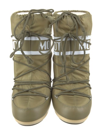 Moon Boot Nylon Graphic Print Lace-Up Boots