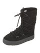 Moon Boot Suede Faux Fur Trim Lace-Up Boots