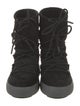 Moon Boot Suede Faux Fur Trim Lace-Up Boots