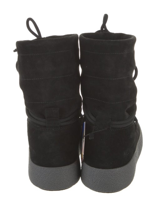 Moon Boot Suede Faux Fur Trim Lace-Up Boots