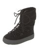 Moon Boot Suede Faux Fur Trim Lace-Up Boots