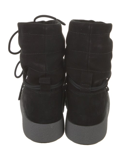 Moon Boot Suede Faux Fur Trim Lace-Up Boots