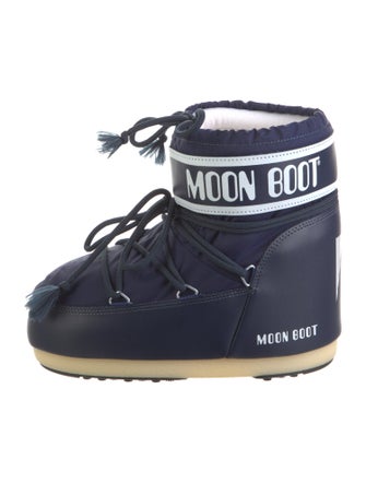 Moon Boot Leather Printed Lace-Up Boots
