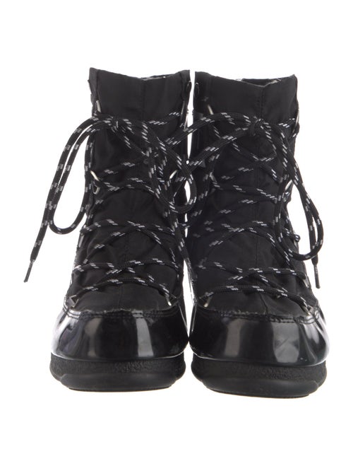 Moon Boot Patent Leather Printed Lace-Up Boots