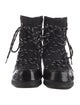 Moon Boot Patent Leather Printed Lace-Up Boots