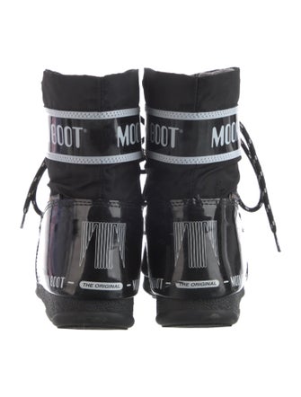 Moon Boot Patent Leather Printed Lace-Up Boots