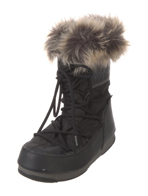 Moon Boot Nylon Faux Fur Trim Boots
