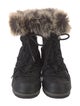 Moon Boot Nylon Faux Fur Trim Boots