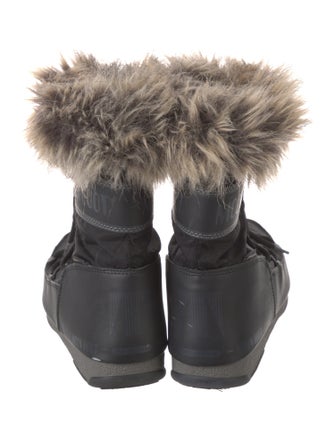 Moon Boot Nylon Faux Fur Trim Boots