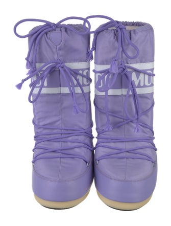 Moon Boot Nylon Graphic Print Lace-Up Boots