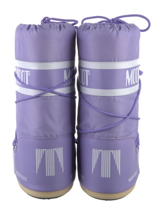 Moon Boot Nylon Graphic Print Lace-Up Boots