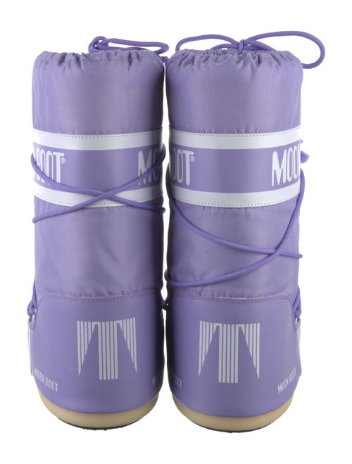 Moon Boot Nylon Graphic Print Lace-Up Boots