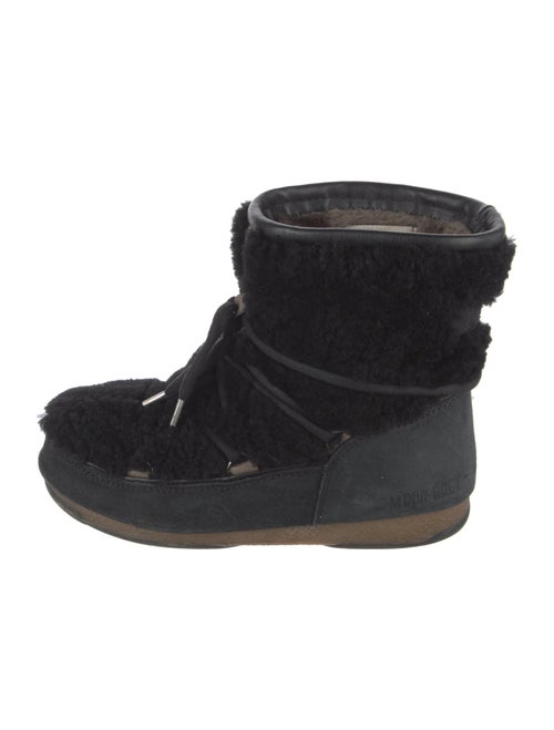 Moon Boot Fur Trim Lace-Up Boots