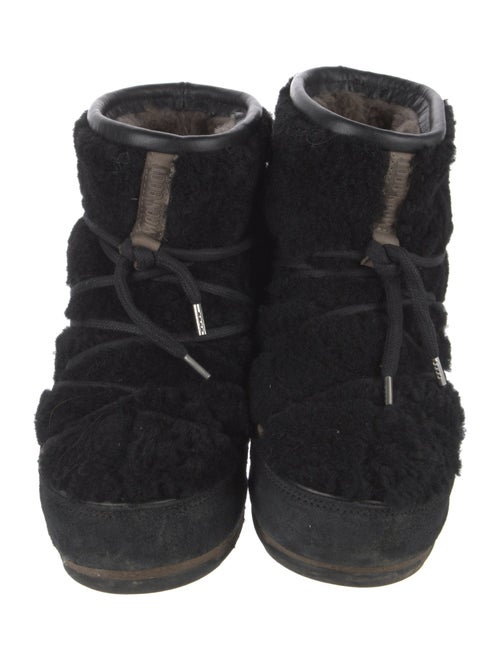 Moon Boot Fur Trim Lace-Up Boots