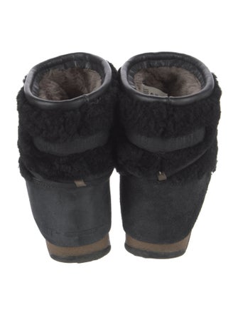 Moon Boot Fur Trim Lace-Up Boots