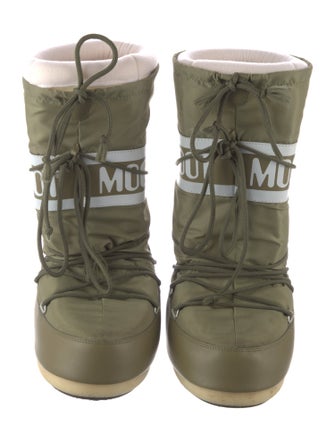 Moon Boot Nylon Graphic Print Lace-Up Boots