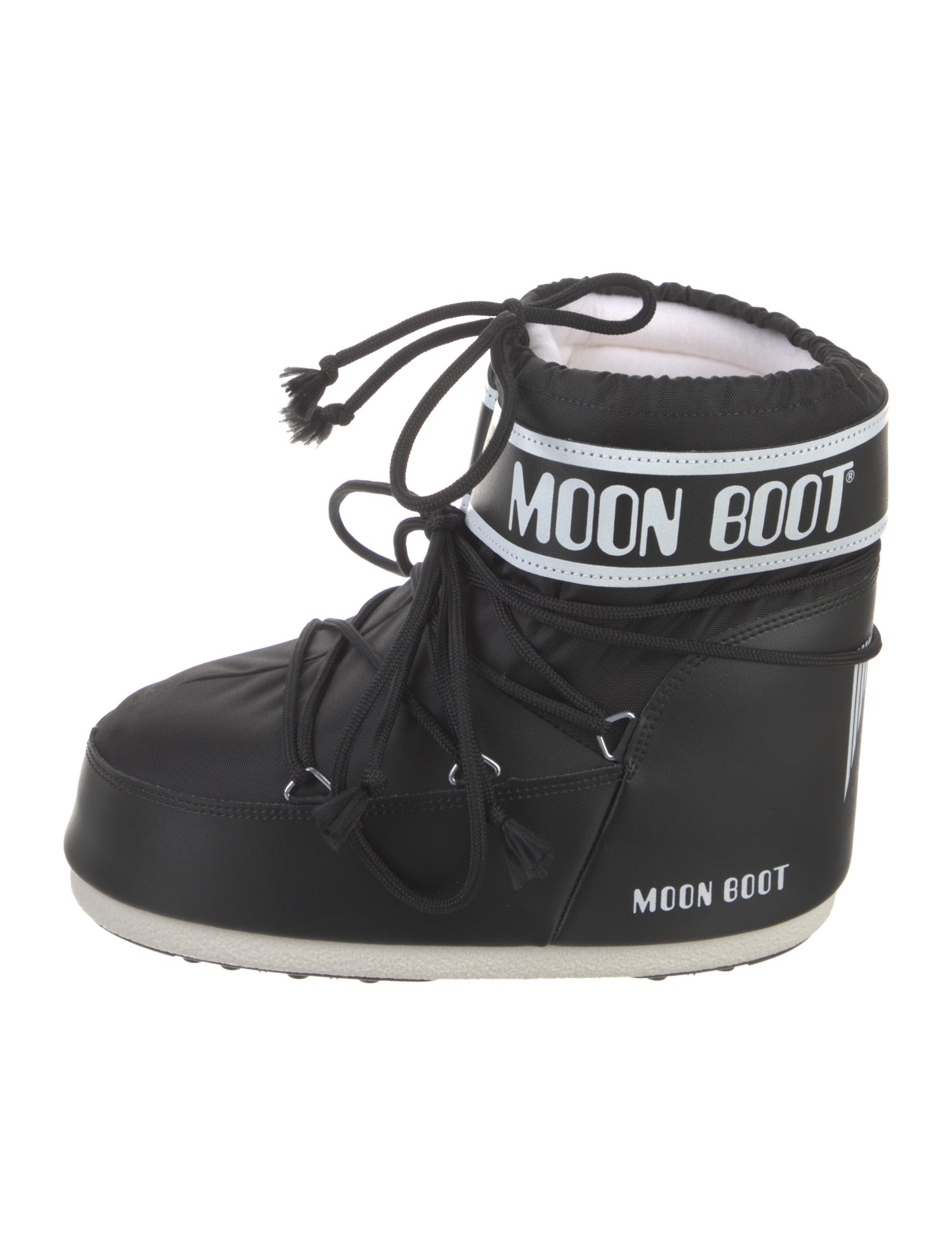 Moon Boot Leather Printed Lace-Up Boots