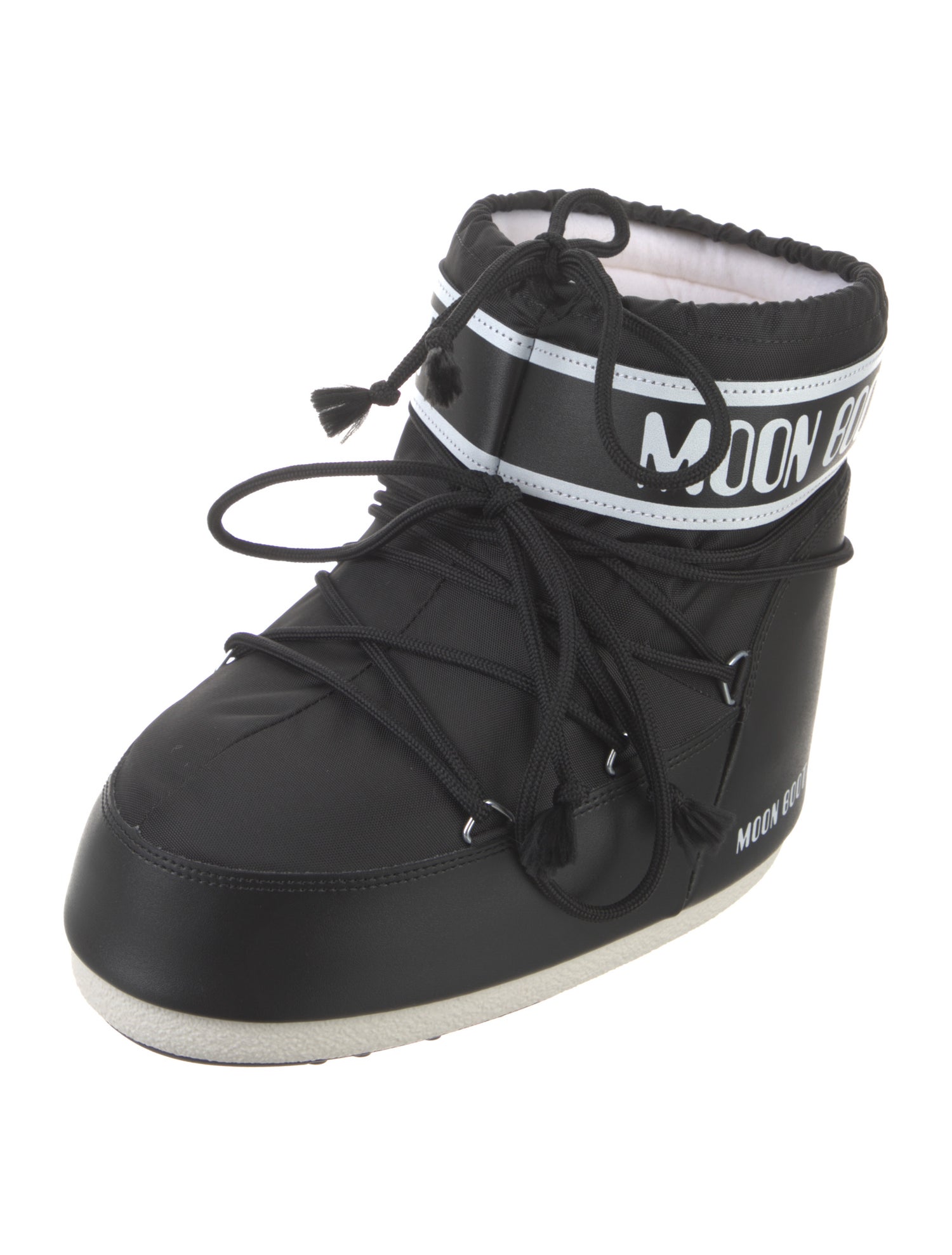 Moon Boot Leather Printed Lace-Up Boots