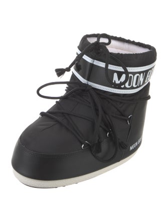 Moon Boot Leather Printed Lace-Up Boots