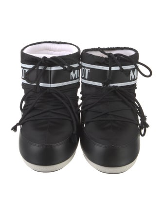 Moon Boot Leather Printed Lace-Up Boots