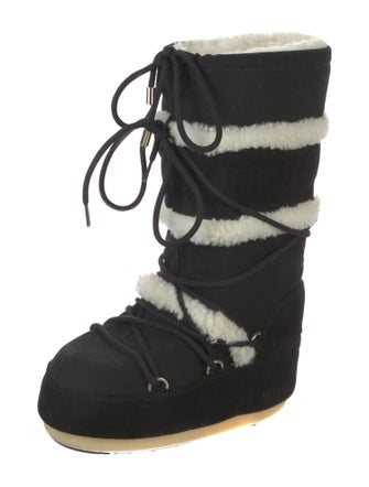 Moon Boot Suede Printed Lace-Up Boots