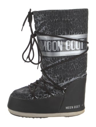 Moon Boot Nylon Printed Lace-Up Boots