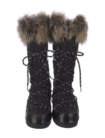 Moon Boot Nylon Graphic Print Lace-Up Boots