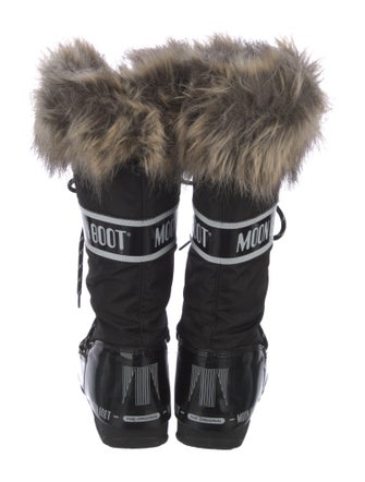 Moon Boot Nylon Graphic Print Lace-Up Boots