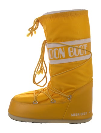 Moon Boot Nylon Graphic Print Lace-Up Boots