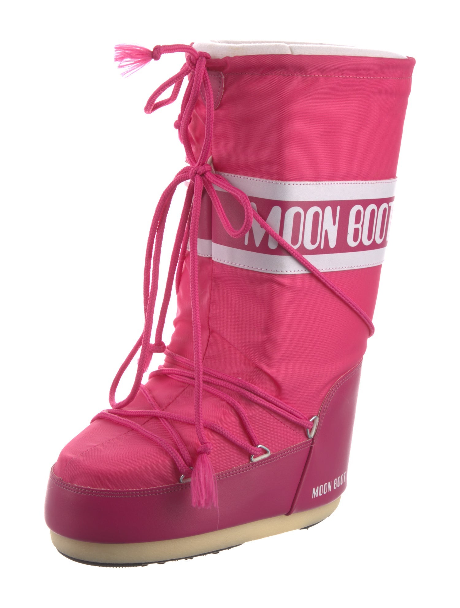 Moon Boot Nylon Graphic Print Lace-Up Boots