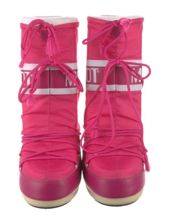 Moon Boot Nylon Graphic Print Lace-Up Boots