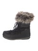 Moon Boot Nylon Faux Fur Trim Lace-Up Boots