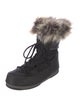 Moon Boot Nylon Faux Fur Trim Lace-Up Boots