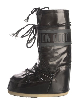 Moon Boot Patent Leather Lace-Up Boots