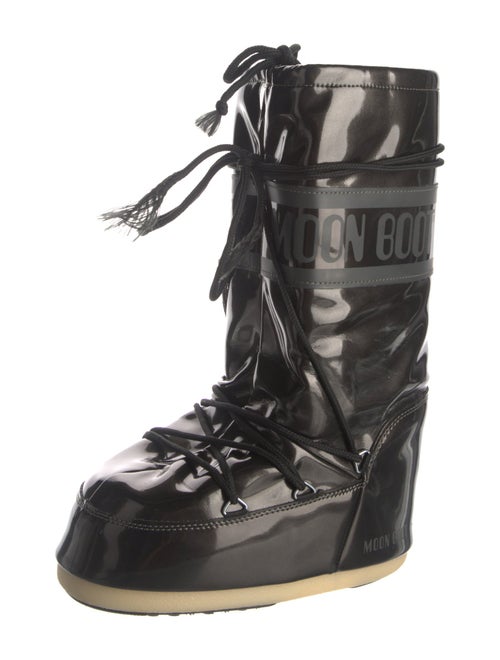 Moon Boot Patent Leather Lace-Up Boots