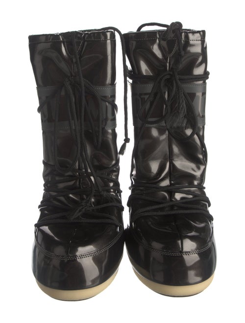 Moon Boot Patent Leather Lace-Up Boots